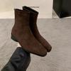 2025 Women's French Chunky Heel Ankle Boots - New Autumn/Winter Slimming Martin Stacked Boots