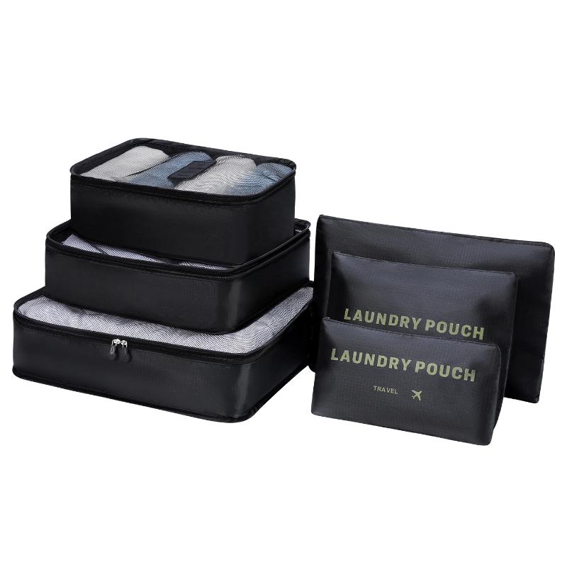 6Pcs Clothes Luggage Travel Blanket Shoes Organizers Bag Suitcase Pouch Packing Cubes Travel Bag Organizer