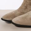 2022 Women's European & American Over-the-Knee Chunky Heel Velvet Boots with Pleated Stacked Sleeves