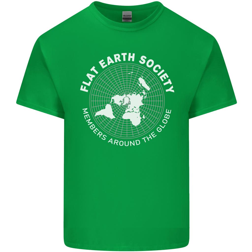 Flat Earth Society Members Around the Globe Unisexs Light Cotton TShirt