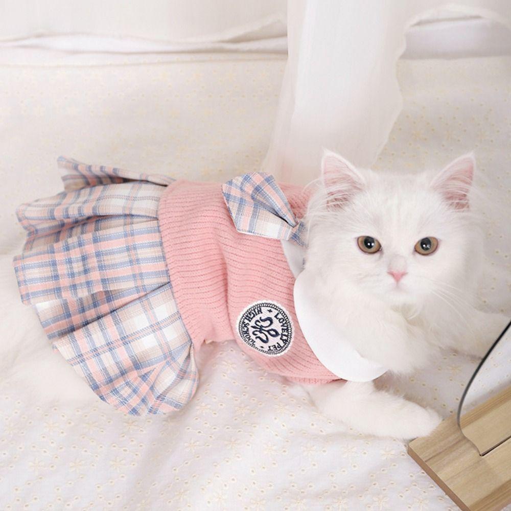 Soft Dog JK Sweater Dress Preppy Style Puppy Cosplay JK Uniform Pet School Uniform  Winter