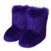 Women Winter Faux Fur Boots Woman Fluffy Plush Warm Snow Boots Luxury Footwear Girls Furry Fur Bottes Fashion Winter Shoe