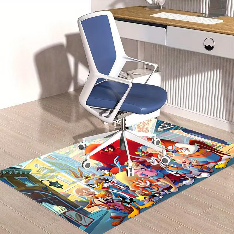 1pc Office Carpet Chair Mats Looney Tunes Group Perfect for Office Chairs, Living Rooms, Or Bedrooms,Polyester Carpet.HDT022