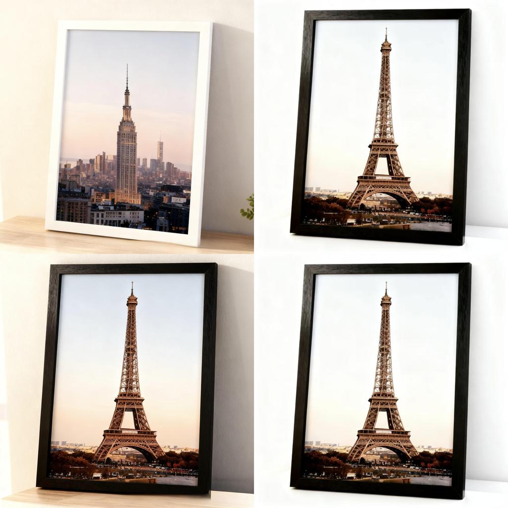 Modern Minimalist Photo Frame With Handmade Wood Finish For Living Room Wall Decor