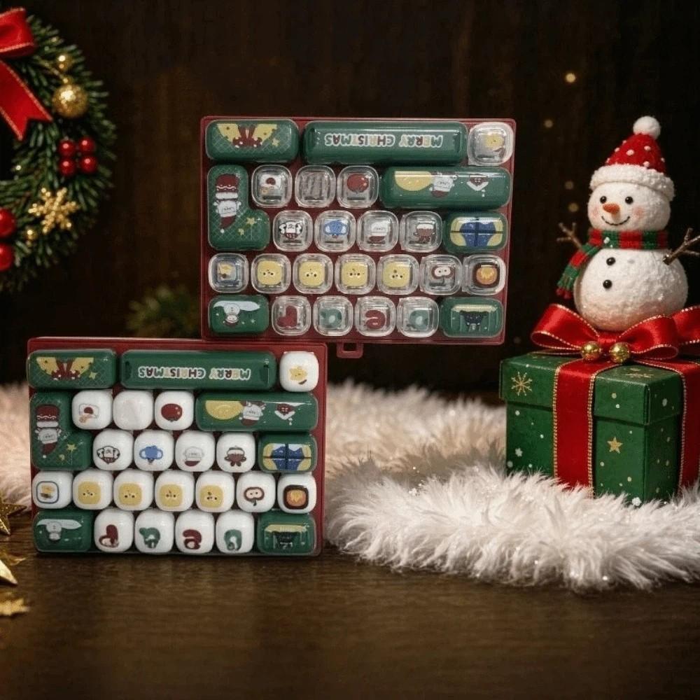 26 Key Decompression Button Toy Creative Style Christmas Keyboard Keychain Popular Pendant