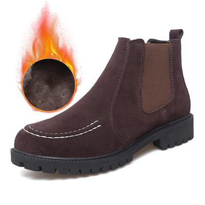 Autumn and Winter Chelsea Boots Men Frosted Leather Thick Soled British Casual Brand Denim Boots Size 37-47 Men Boots