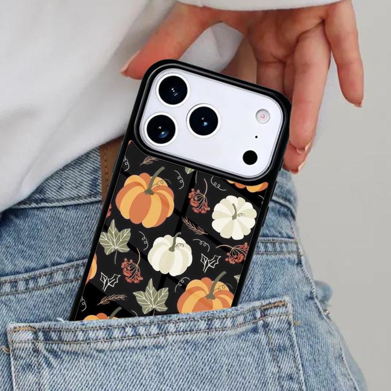 Autumn leaves fall fox pumpkin Halloween Phone Case for iPhone 16e 15 14 13 12 17 Pro Max Plus Air 17pro Cover Coque