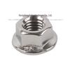 304/201 Stainless Steel Left-Hand Locking Flange Nut with Anti-Slip Washer, Fine Thread M3-M10