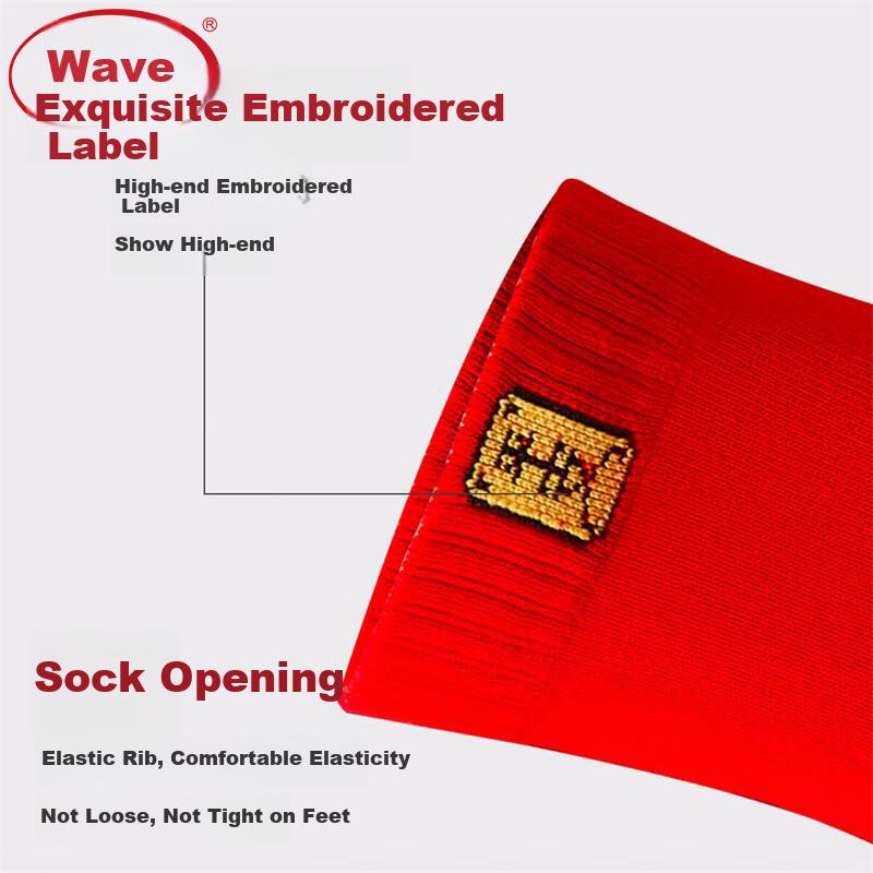 Zodiac Year Red Socks for Men, 100% Pure Cotton, Bright Red Mid-Calf Socks, Wedding Celebration Long Socks, Good Luck Men's Socks