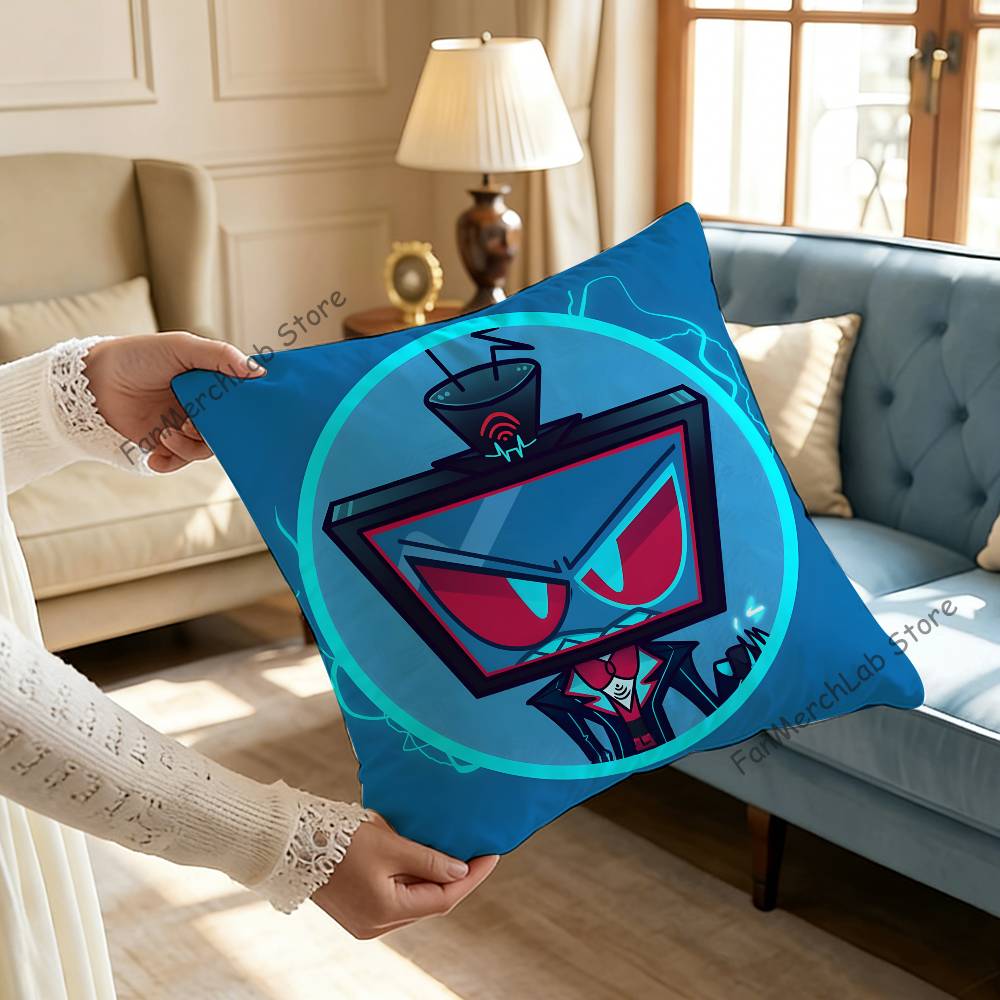 Anime HHelluva VVox Pillowcase Pillowslip Cushion Plush Boys Girls Cartoon Anime Kawaii Decoration Kids Birthday Cute Gifts