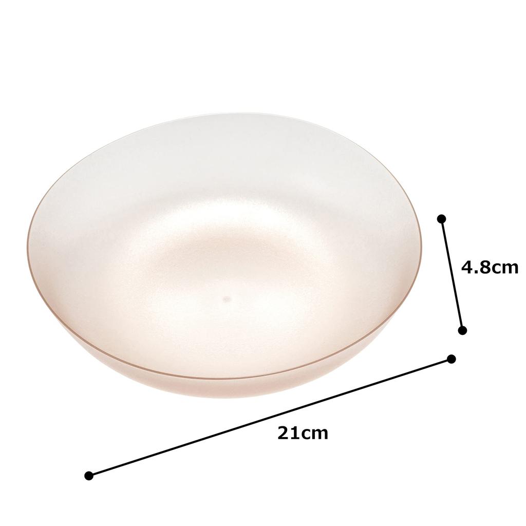 IJ Unbreakable Large PlateBowl, 21cm, 1000ml, Dishwasher Safe, Made In Japan, Perfect for Home Parties, Outdoor Activities, Stylish and Cute, Orange,