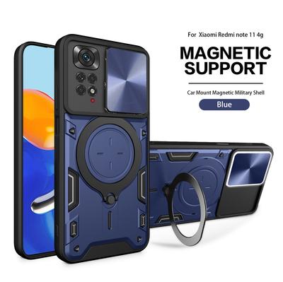 Magsafe Magnetic Camera Protection Case for Xiaomi Redmi Note 11 Pro 11E Pro Armor Hybrid Metal Ring Back Cover For Note 11s 11A