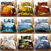 3D Hd Scenic Quilt Cover Duvet Pillow Case Bed Set Linen Woods Scene Forest King Queen Twin Single Double 3Pcs 2Pcs Home Textile