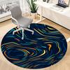 1pc Wave Swirl Office Round Area Rug,  Mat Suitable ForOffice, Under Office Chairs Bedroom Living Room Home Decor, Room Deco
