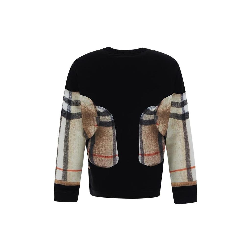 Burberry Sweatshirts Men's Black Crew Neck Moderate Regular 8049567