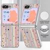 Creative Starry Stars Print Case For Samsung Galaxy Z FlIP 7 FE 6 5 Plating PC+PU Leather Hybrid Folding Cover For Samsung Z Flip7 Flip6 Flip5