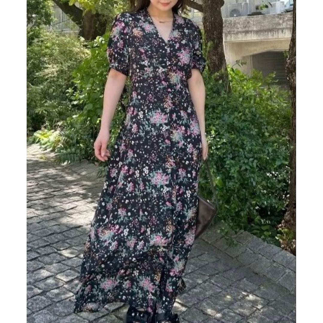 Rayon print flare dress