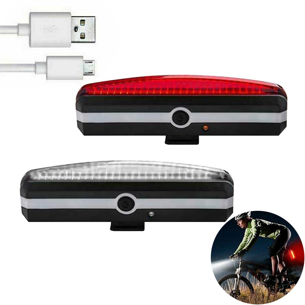 Waterproof LED Bike Tail Light Bicycle Rear Warning Lamp USB Rechargeable\
