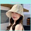 Plaid Bucket Hat With Sun Protection For Summer Outdoor Casual Women