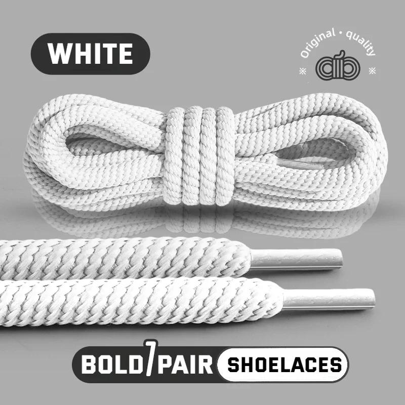 1 Pair 10mm Thick Round Shoelaces for Sneakers Running Sports Shoe Laces 100/120/140/160CM Shoelaces for Shoes Accessories