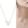 Fashionable Gold/Silver Heart Necklace Titaniums Steel Clavicle Chain Adjustable Length Choker Fashionable Women Jewelry