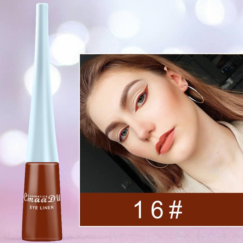 17 Kleuren Neon Vloeibare Eyeliner Potlood Waterdicht Kleurrijk Blauw Groen Geel Wit Ooglijner Pen Vrouwen Make-up Ogen Cosmetica