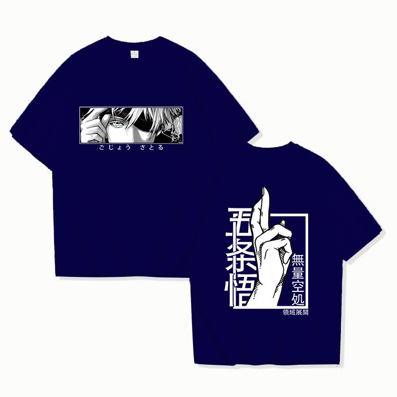 New Anime Gojo Satoru Print T-shirt Women's Men's Fashion Casual Summer Cool Shirs Unisex Anime Short Sleeve Shirts Tee