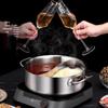 SuLe 30CM 316 Stainless Steel Divided Hotpot