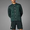 Adidas Originals FC Bayern X Originals Design Broderie Logo Jachetă Fashion cu Un Singur Rând Gât Rotund Mânecă Lungă Bărbați jachete Verde IZ0088
