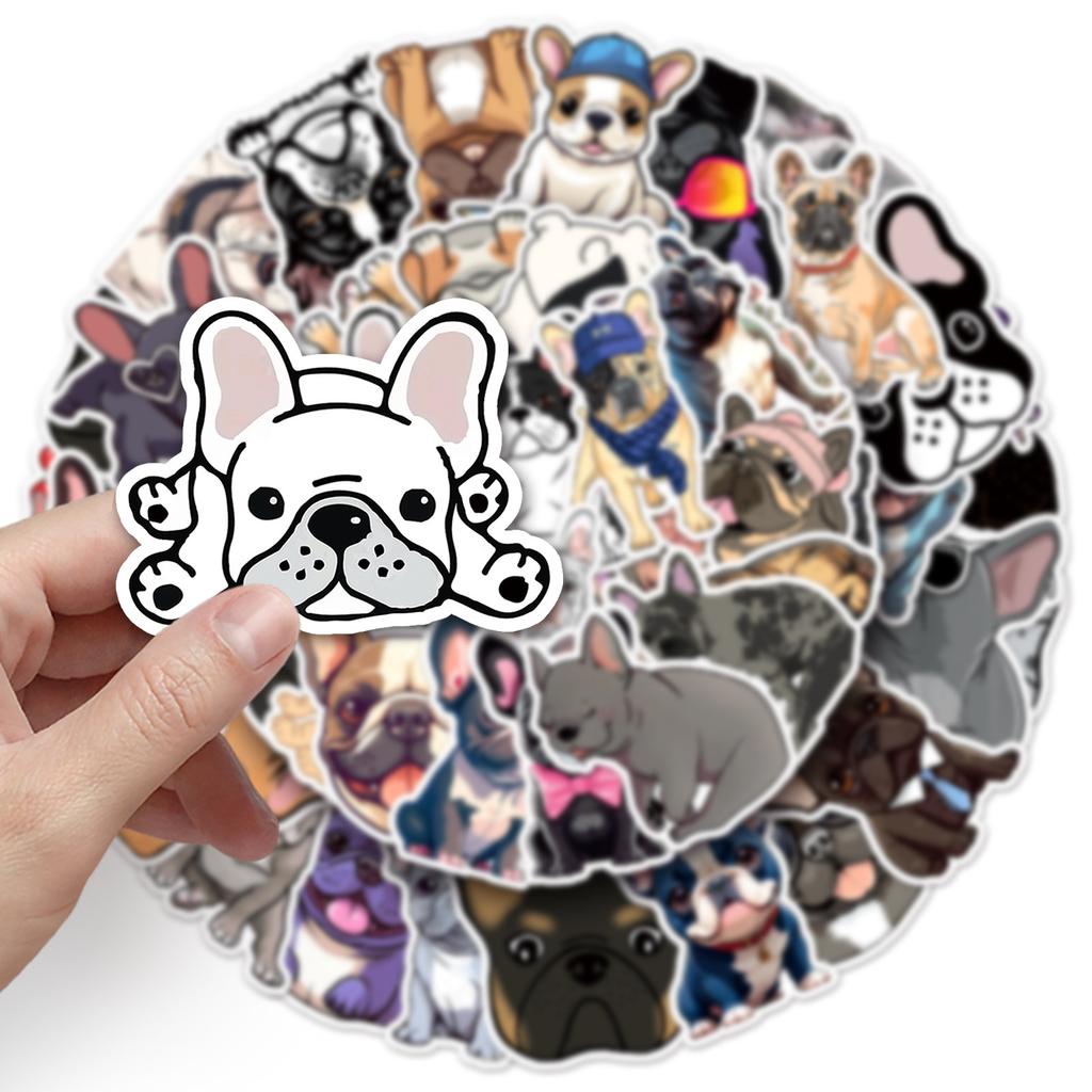 50 Doodle Cartoon Cute Dog Decorated Mobile Phone Case Waterproof Suitcase Sticker