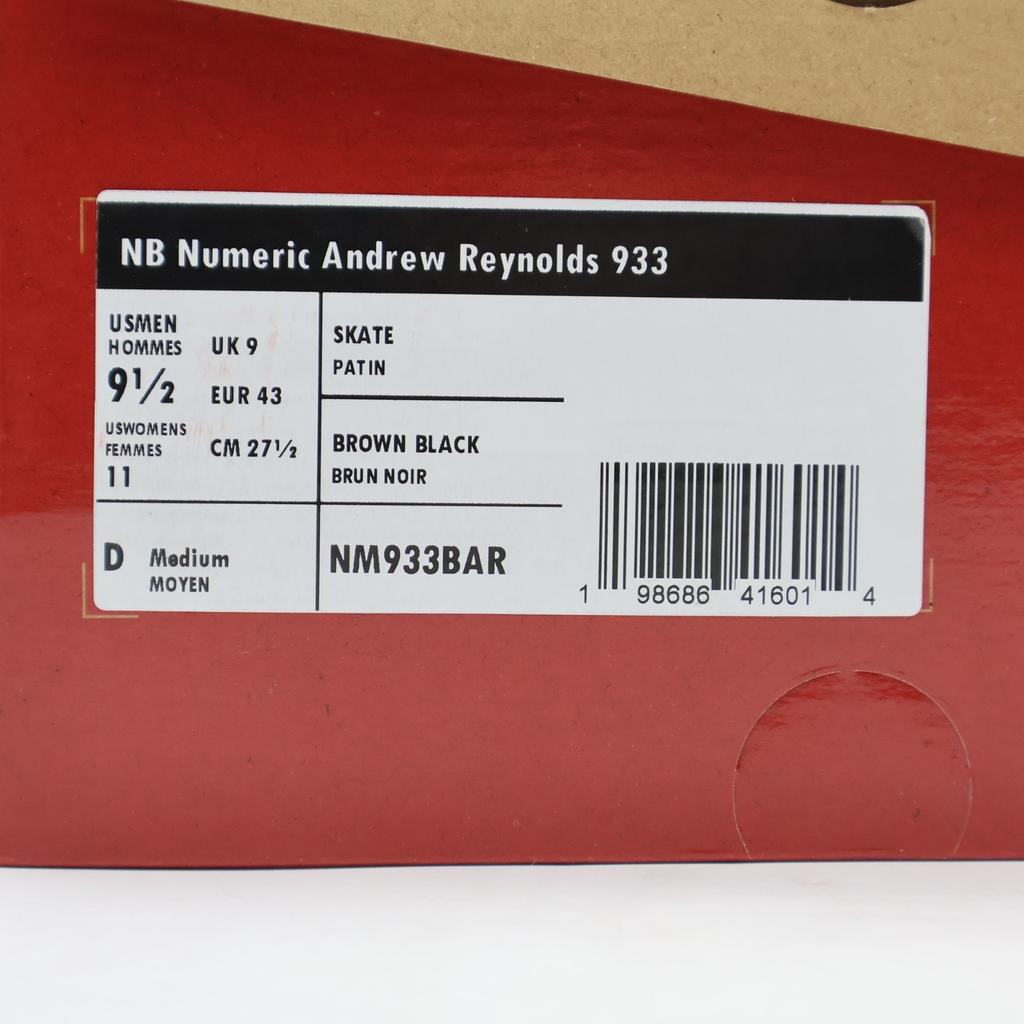 NM933BAR Andrew Reynolds New Balance NB Numeric 933 Brown Black(Men's)