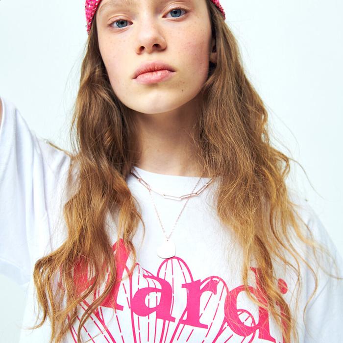 [Mardi mercredi] T-Shirt Flowermardi_white Violett