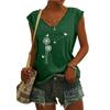 JPNTKY Women's Fashion Casual Sleeveless V-Neck  Blouses & Shirts