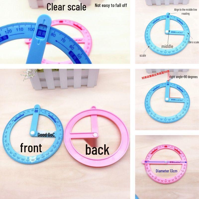 

*[Exclusive Newcomer Edition]* 360° Activity Angle Protractor Ruler for 2nd, 3rd, & 4th Grades