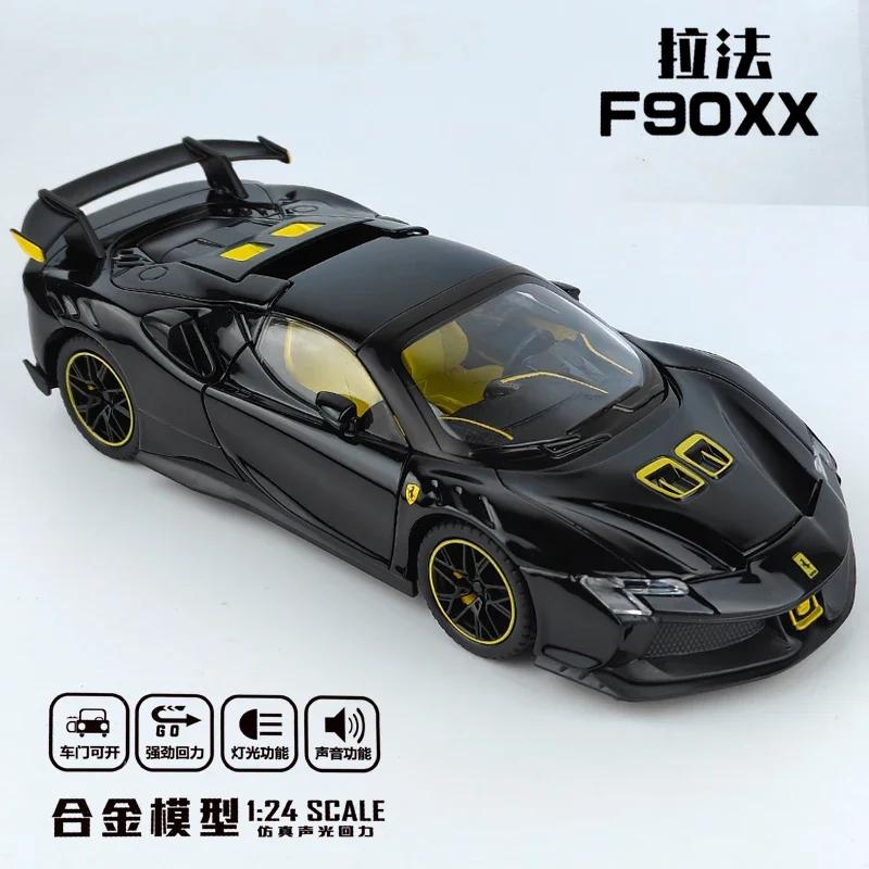 1:24  1:22 SF90XX Purosangue FVU SP3 Rafa FXXK Sport Car High Simulation Diecast Metal Alloy Model Car Sound Light Pull Back Toy