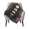 Moonlight Garden Blanket Grape Flower Surround Moon Star Flannel Blanket Bedroom Living Room Home Sofa Blanket