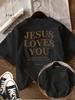 Jesus Liebt Dich Christliches T-Shirt Bibelvers Grafik-T-Shirt Inspirierendes Glaubensbasiertes Oberteil Religiöse Sommerkleidung für Unisex Unisex