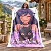 APHMAU Benutzerdefinierter Name Flanelldecke Personalisierte Weiche Warme Plüschdecke Personalisierte Geschenkidee für Familie Freunde