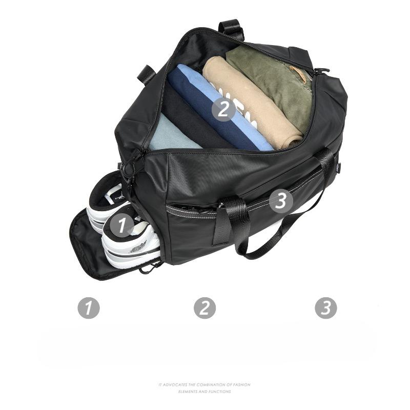Men's Crossbody Bag Sports Fitness Bag Dry Wet Separation Short Trip Bag Women's Lightweight Duffel Bag Shoulder Bag