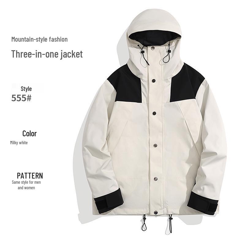 Windproof & Waterproof 3-in-1 Workwear Jacket with Logo for Autumn/Winter