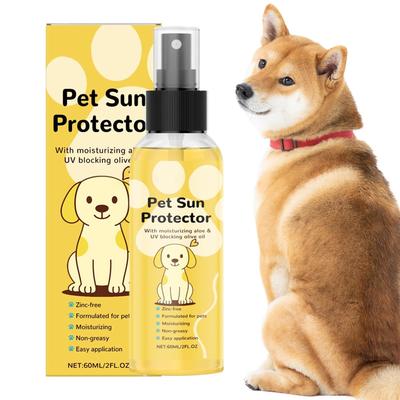 60ml Haustier-Sonnenschutzspray Katzenzubehör Hundesonnenschutz Feuchtigkeitsspendend Für Heiße Tage Outdoor-Aktivitäten Einschließlich Strand Pool Schwimmen