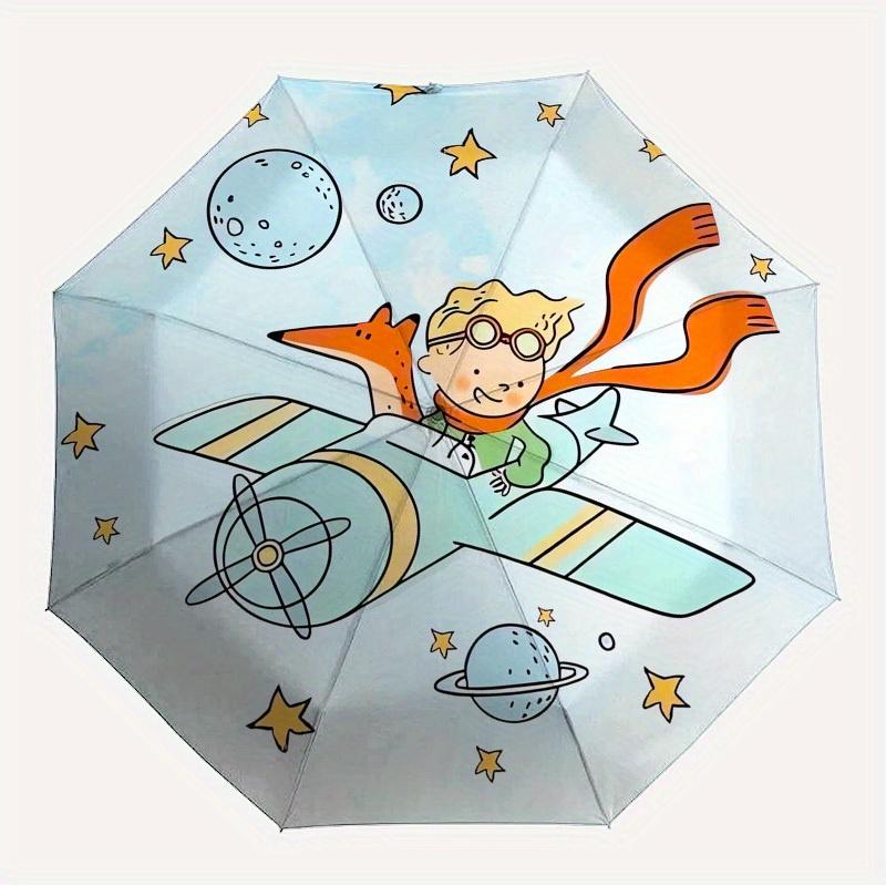

1pc The Little Prince and Fox Themed High-quality Umbrella,Automatic Opening and Closing Umbrella,Multi-functional Umbrella G0811391