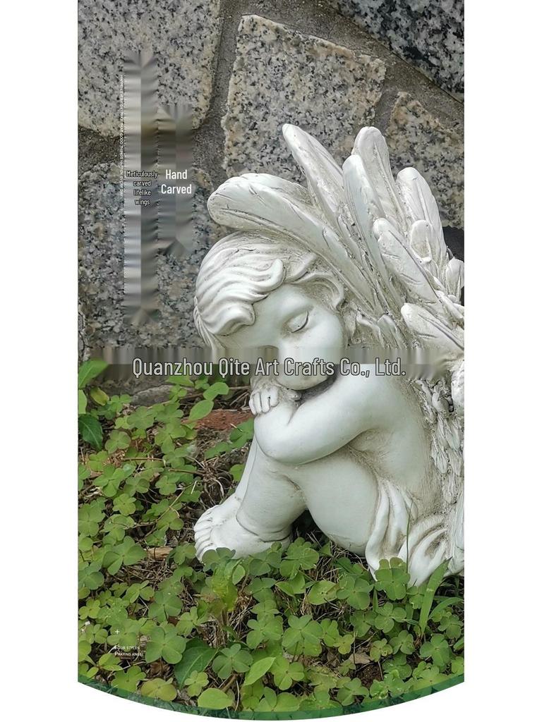 European Creative Angel Flower Pot for Succulents - Outdoor Garden Resin Sculpture Ornament
