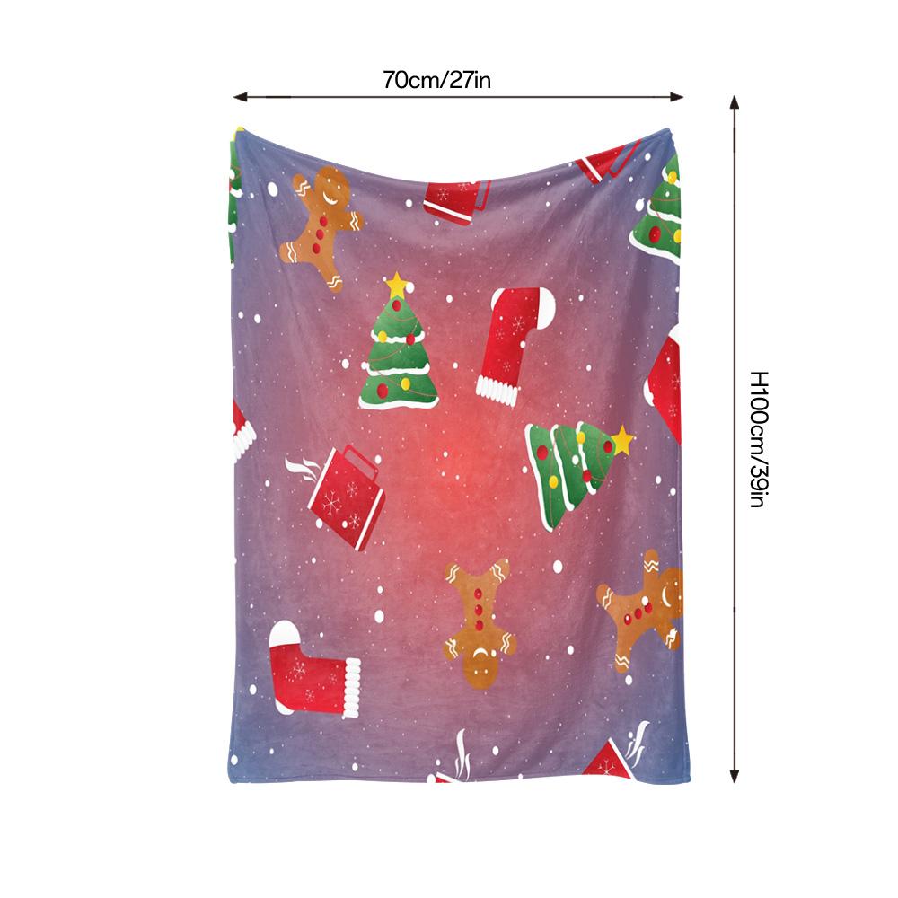 Soft Throw Blanket Cozy Sherpa Fleece Warm Decorative Home Living Room Bedding Gift Holiday Christmas Pattern