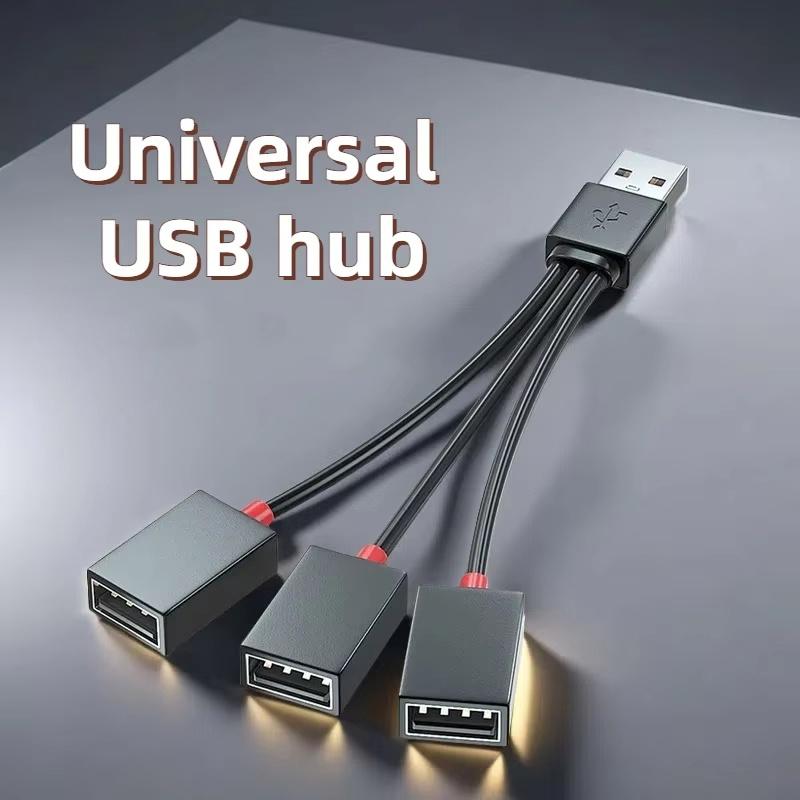 1 In 3 Out USB HUB Car Usb Splitter Cable USB Multifunction Adapter Cord Charging Cable Extended Interface Hubs For Phone Tablet