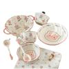 Fumai De Cute Pig 7-Piece Ceramic Rice Bowl Set