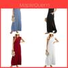 Sommer Damen Lockeres Langes Kleid Mit Quasten Aus Stretch-Polyester Für Freizeitkleidung
