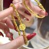 Ancient Gold Five-Way God Of Wealth Broken Gold Bracelet Women'S High-End Light Luxury Retro Entangled Bracelet