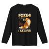 Fox T Shirt Foxes Are Awesome Cute Kids Girls Boys vintage Washed streetwear Stylish Soft Breathable Casual Unisex Comfortable