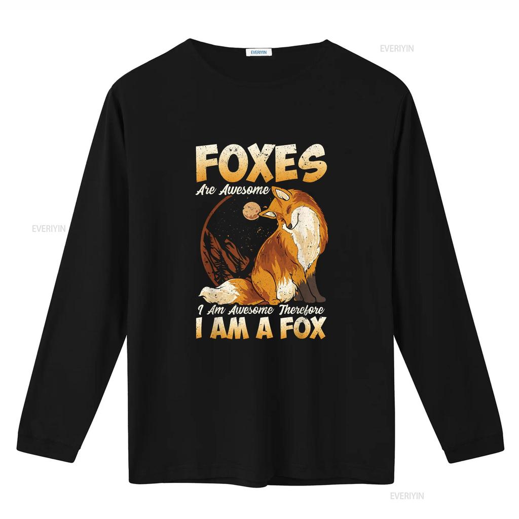 Fox T Shirt Foxes Are Awesome Cute Kids Girls Boys vintage Washed streetwear Stylish Soft Breathable Casual Unisex Comfortable
